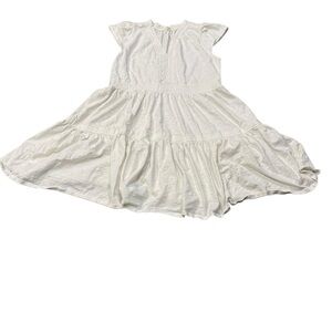EUC Dylan Women's Mini Dress White flutter sleevee cotton beauty Small